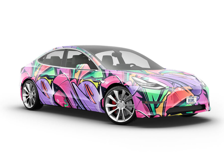 Large Twisted Sister Graffiti Vehicle Vinyl Wrap