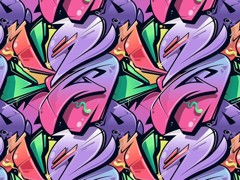 Large Twisted Sister Graffiti Vinyl Wrap Pattern~Rwraps Series 914 Digitally Printed Vinyl Wrap~0
