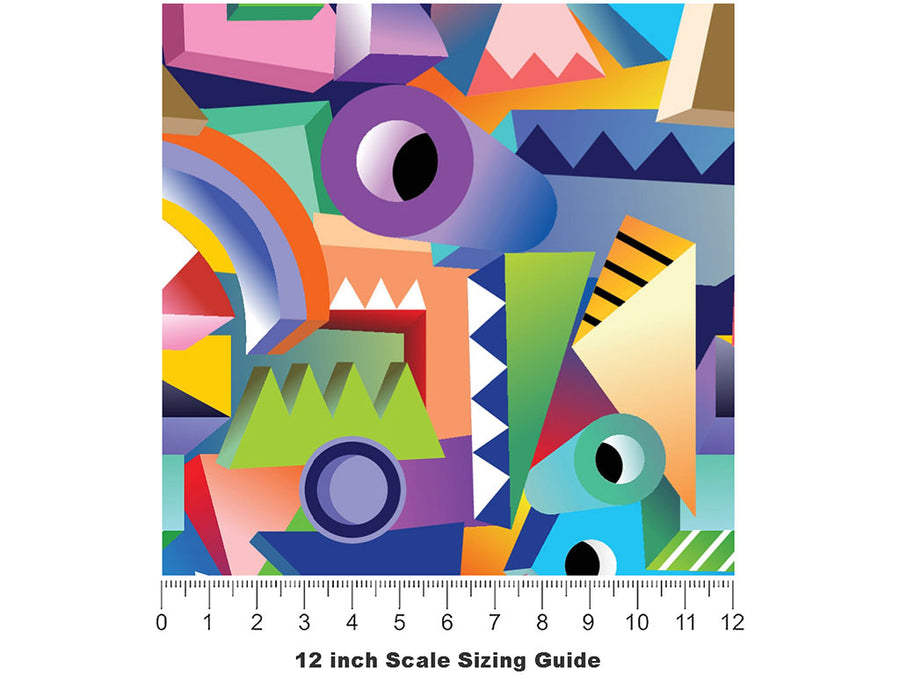Later Alligator Mosaic Vinyl Film Pattern Size 12 inch Scale~Rwraps Later Alligator Mosaic Sizing Chart~2