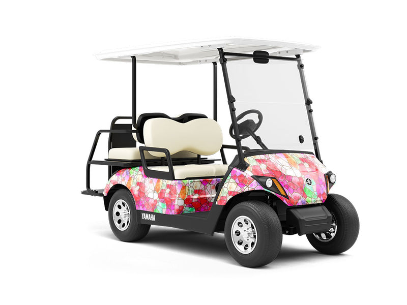Lava Floor Mosaic Wrapped Golf Cart