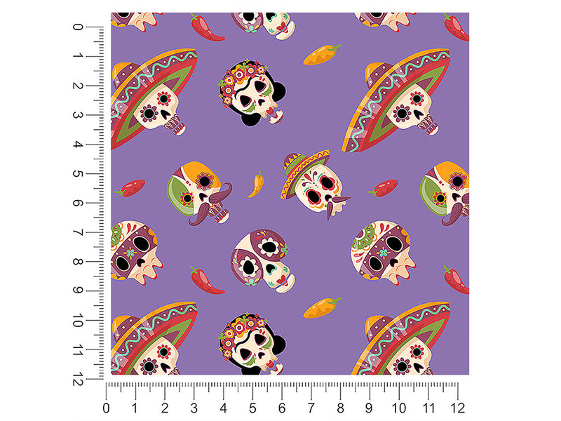 lavender calaveras day of the dead 1ft x 1ft Craft Sheets