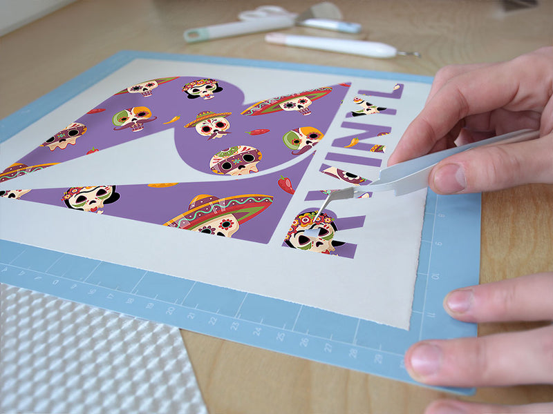 lavender calaveras day of the dead Easy Weed Craft Vinyl