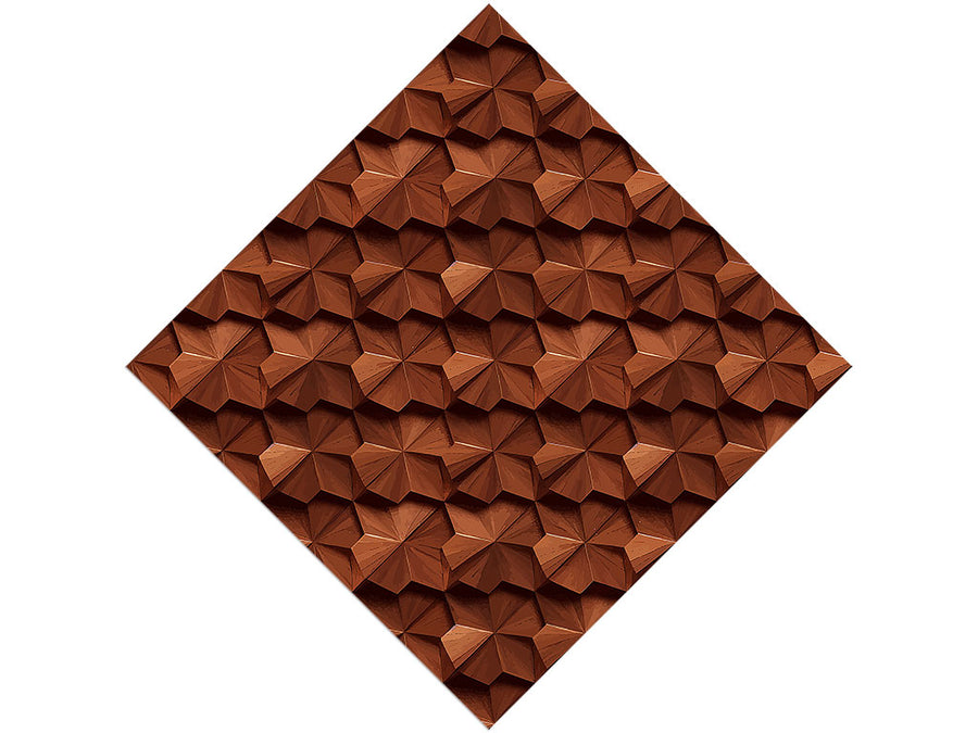 Layered Flowers Wooden Parquet Vinyl Wrap Pattern