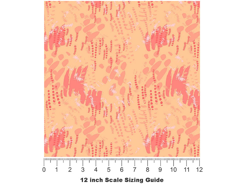 Lazy Afternoon Abstract Vinyl Film Pattern Size 12 inch Scale~Rwraps Lazy Afternoon Abstract Sizing Chart~2