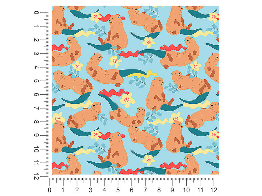 lazy otters salt water 1ft x 1ft Craft Sheets