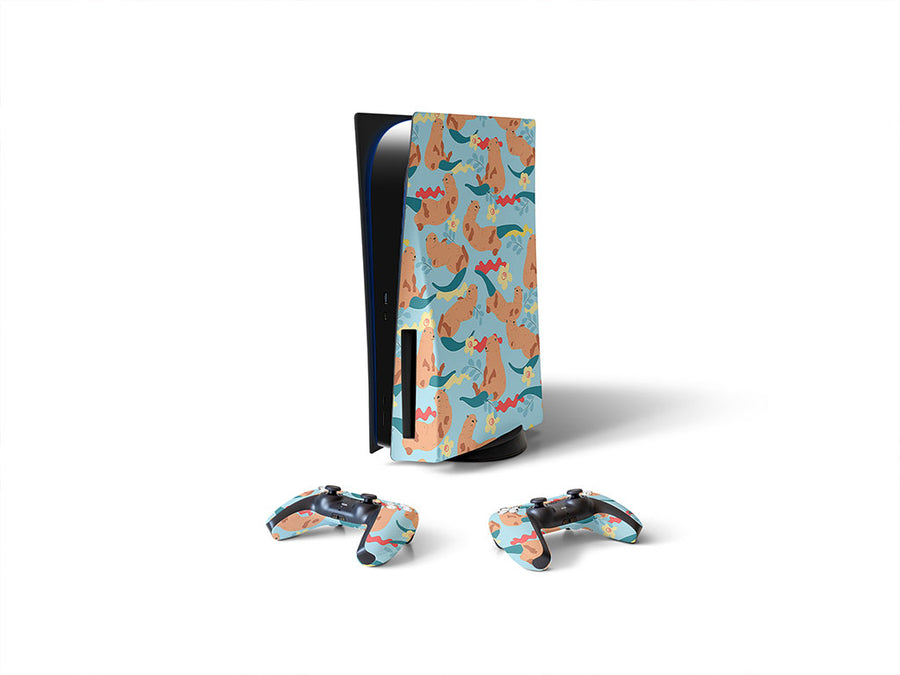 lazy otters salt water Sony PS5 DIY Skin