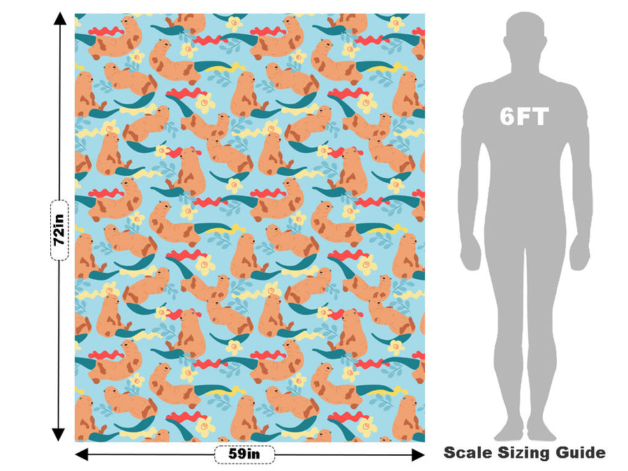 Lazy Otters Marine Life Vehicle Wrap Scale~Rwraps Series 914 Lazy Otters Marine Life Measurements~1