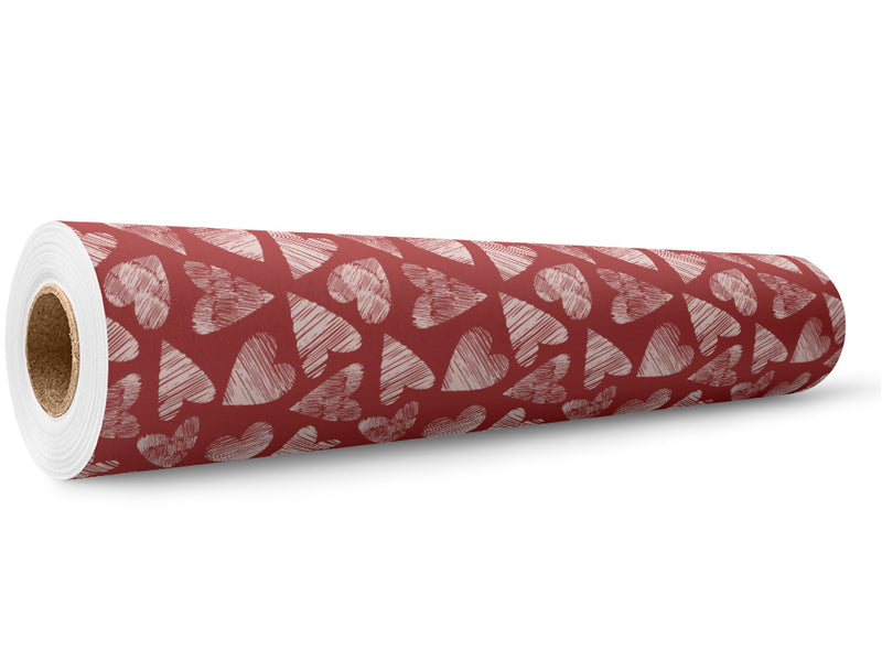 Left Breathless Heart Wrap Film Wholesale Roll~Rwraps Series 914 Digitally Printed Vinyl Roll~5