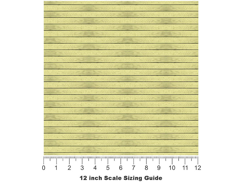 Lemon Chiffon Wood Plank Vinyl Film Pattern Size 12 inch Scale~Rwraps Lemon Chiffon Wood Plank Sizing Chart~3