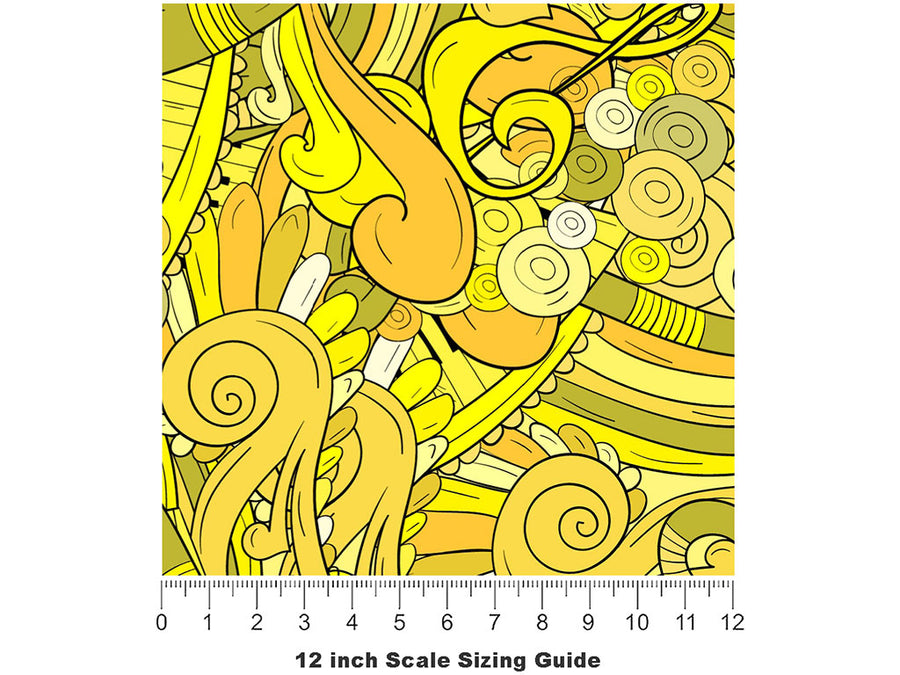 Lemon Chords Music Vinyl Film Pattern Size 12 inch Scale~Rwraps Lemon Chords Music Sizing Chart~2