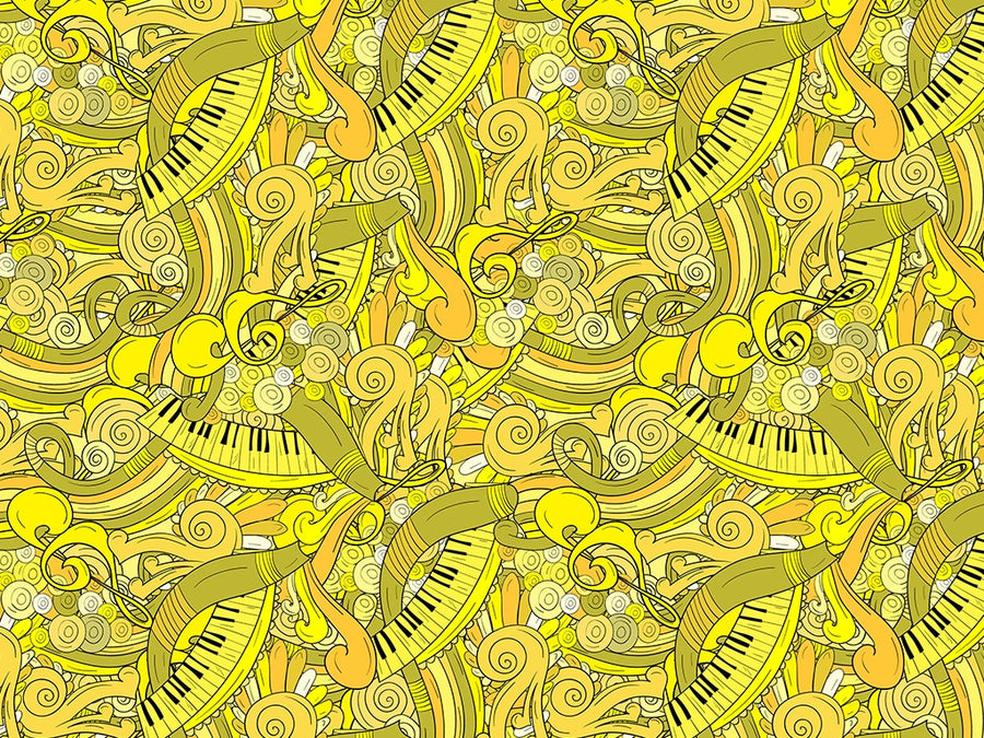 Lemon Chords Music Vinyl Wrap Pattern~Rwraps Series 914 Digitally Printed Vinyl Wrap~0