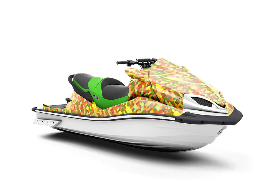 Lemon Curry Mosaic Jet Ski Vinyl Customized Wrap