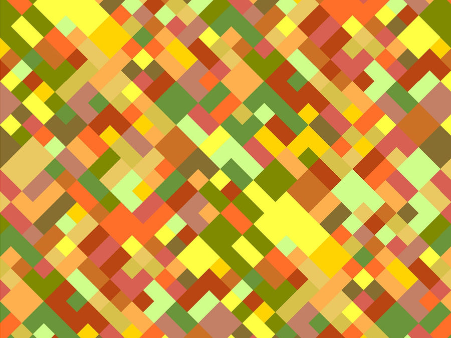 Lemon Curry Mosaic Vinyl Wrap Pattern~Rwraps Series 914 Digitally Printed Vinyl Wrap~0