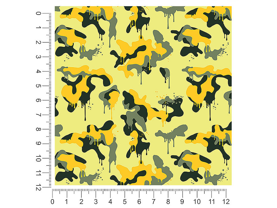 lemon graffiti camouflage 1ft x 1ft Craft Sheets
