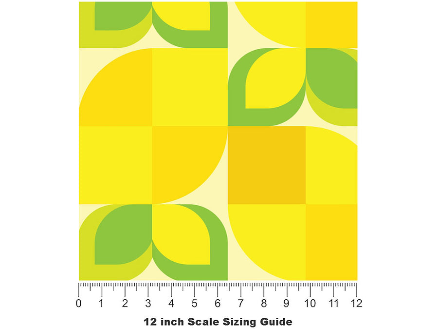Lemon Mosaic Fruit Vinyl Film Pattern Size 12 inch Scale~Rwraps Lemon Mosaic Fruit Sizing Chart~2