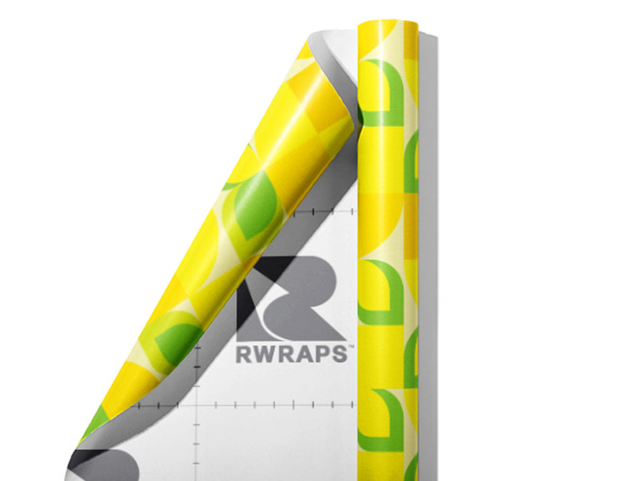 Lemon Mosaic Fruit Wrap Film Sheets~Rwraps Series 914 Lemon Mosaic Fruit Scrolled Sheet~3