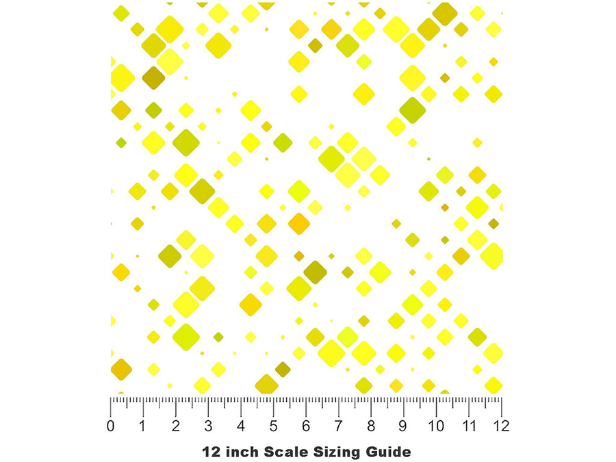 Lemonade Spill Mosaic Vinyl Film Pattern Size 12 inch Scale~Rwraps Lemonade Spill Mosaic Sizing Chart~2