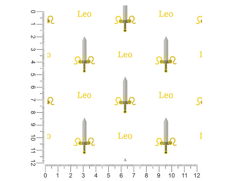 leo swords astrology 1ft x 1ft Craft Sheets