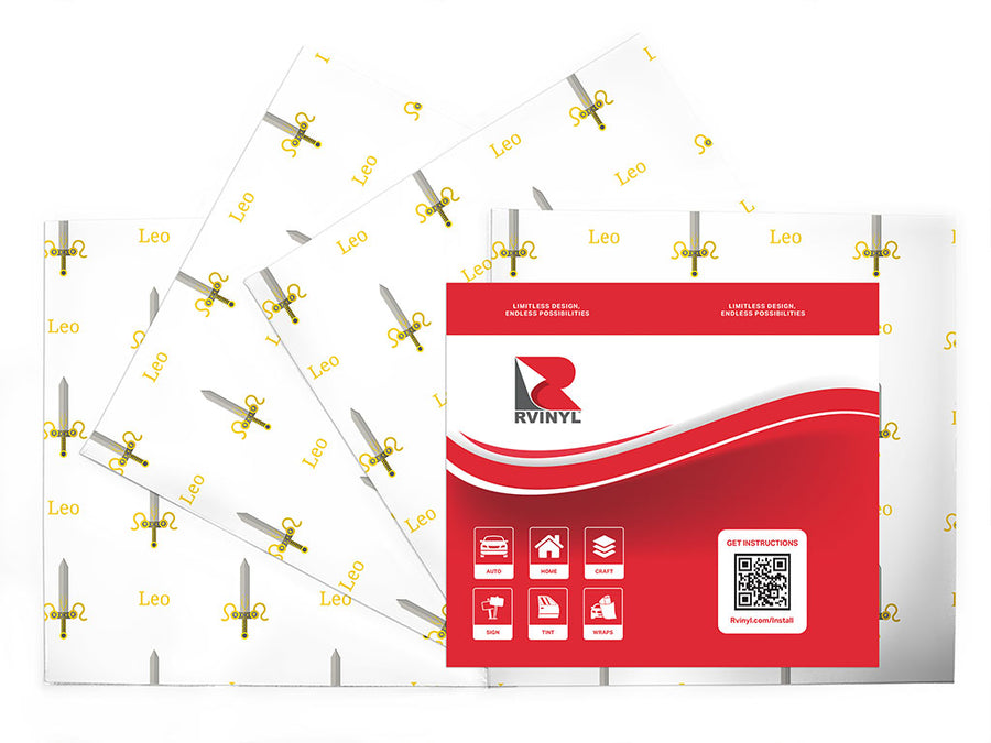 leo swords astrology Craft Vinyl Sheet Pack