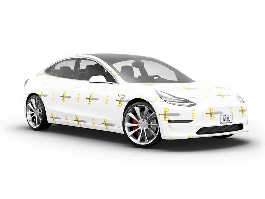 Leo Swords Astrology Vehicle Vinyl Wrap