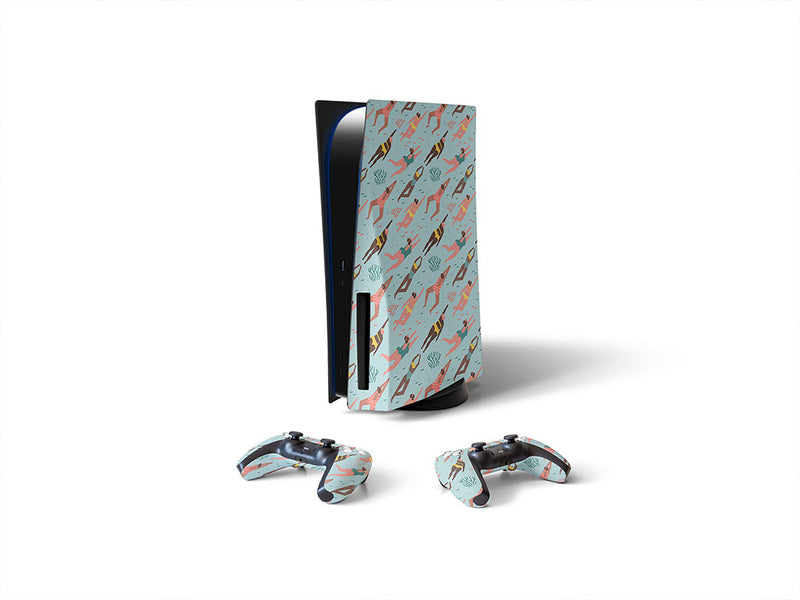 lets swim summertime Sony PS5 DIY Skin