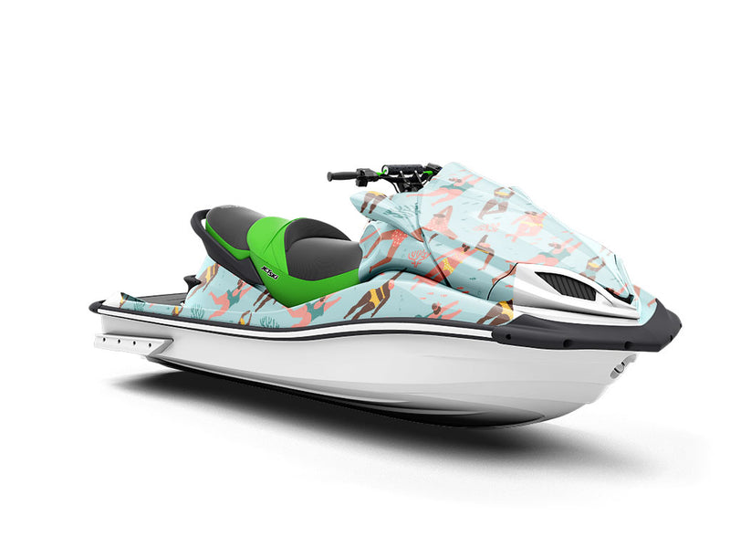 Lets Swim Summertime Jet Ski Vinyl Customized Wrap