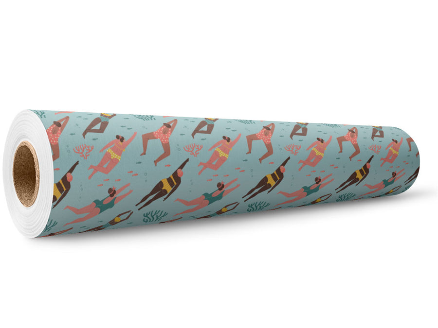 Lets Swim Summertime Wrap Film Wholesale Roll~Rwraps Series 914 Digitally Printed Vinyl Roll~5