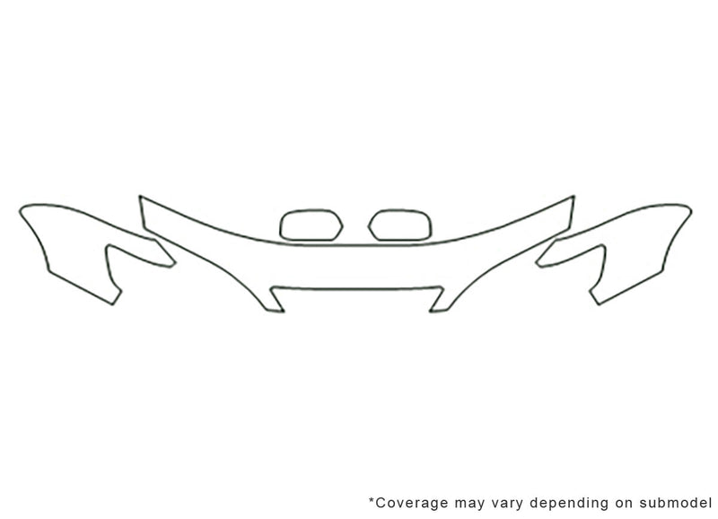 es 3M Clear Bra Hood Precut PPF Diagram