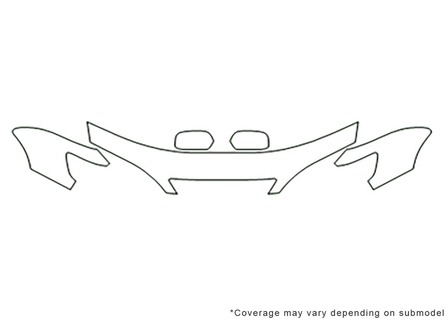 es Avery Dennison Clear Bra Hood Precut PPF Diagram
