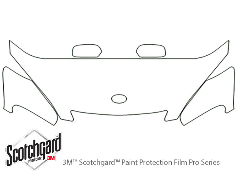 es 3M Clear Bra Hood Precut PPF Diagram