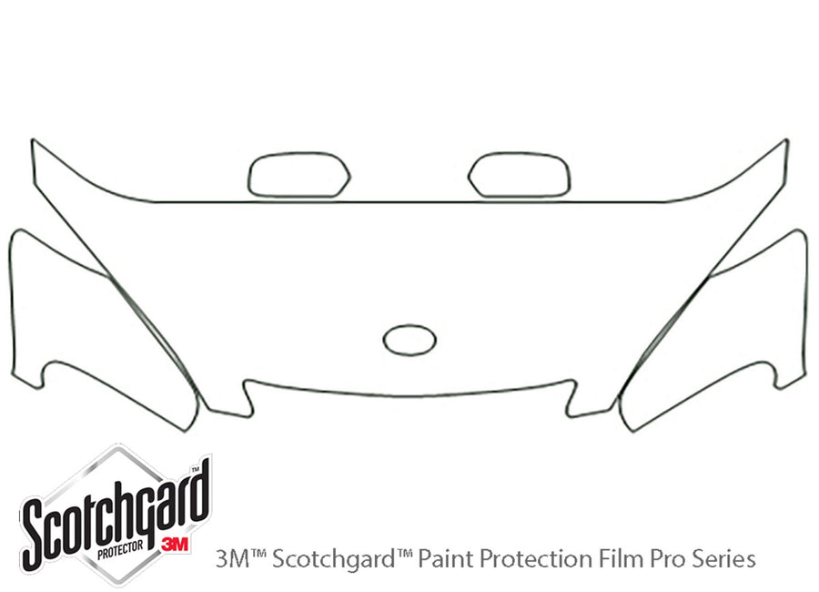 es 3M Clear Bra Hood Precut PPF Diagram