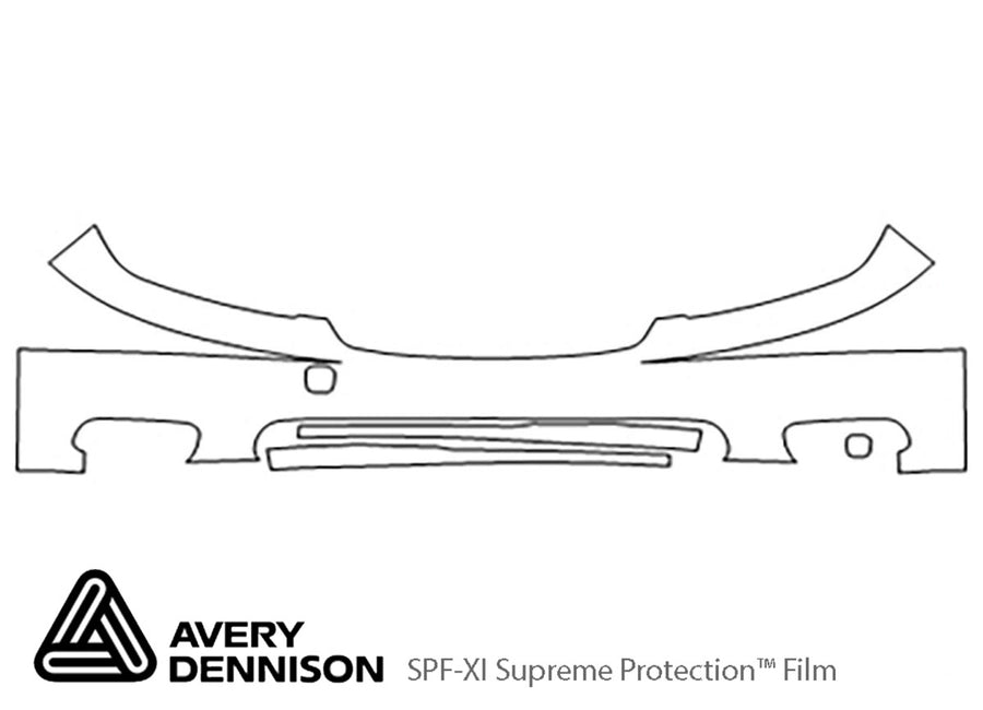es Avery Dennison Clear Bra Bumper Precut PPF Diagram