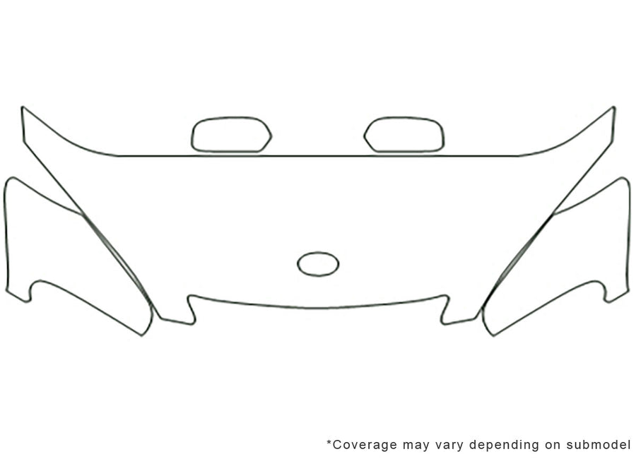 es 3M Clear Bra Hood Precut PPF Diagram
