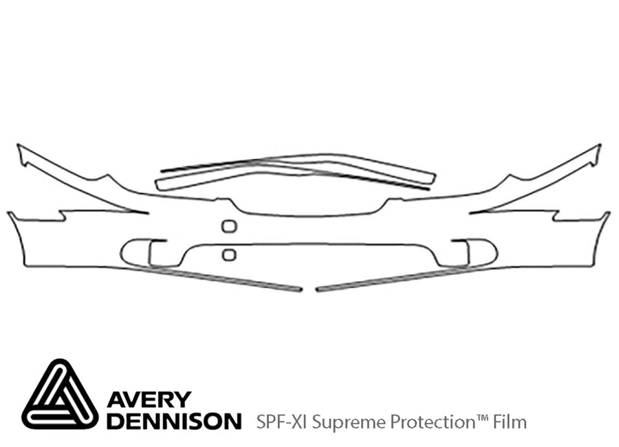 es Avery Dennison Clear Bra Bumper Precut PPF Diagram
