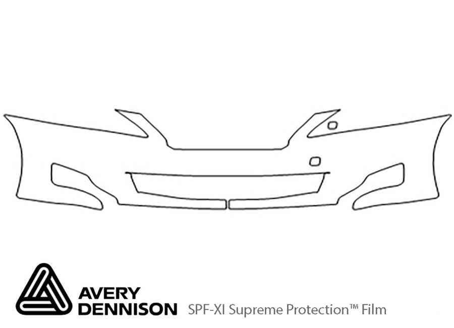 es Avery Dennison Clear Bra Bumper Precut PPF Diagram