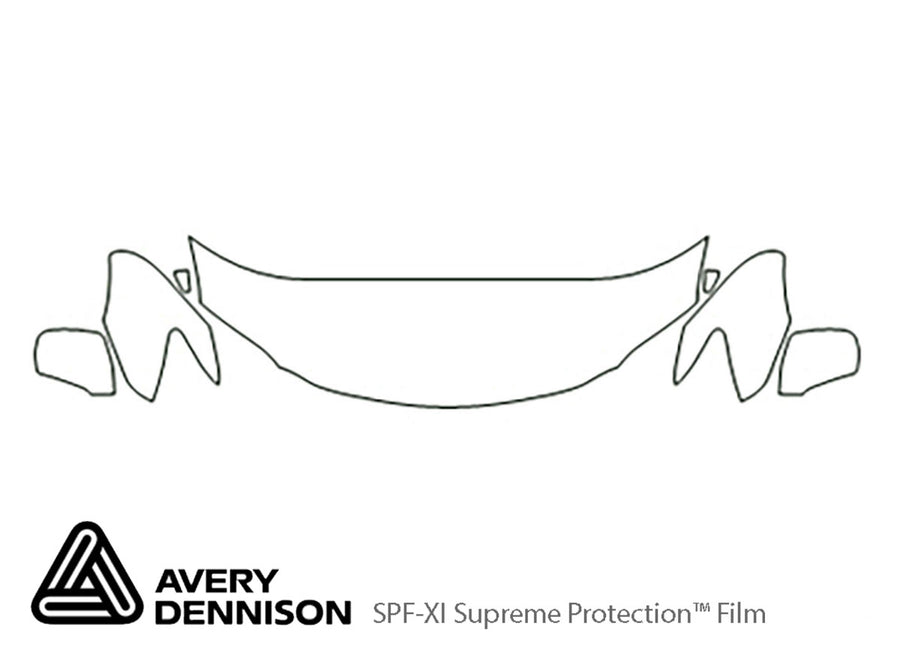 es Avery Dennison Clear Bra Hood Precut PPF Diagram