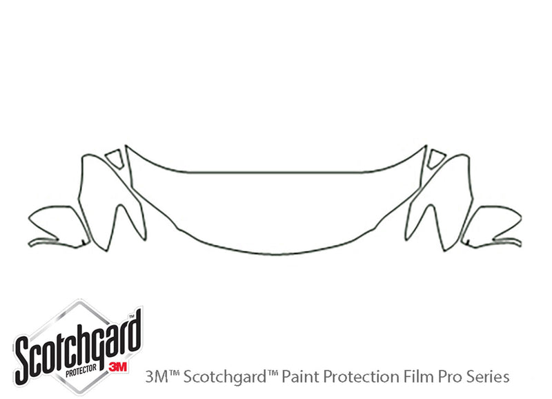 es 3M Clear Bra Hood Precut PPF Diagram
