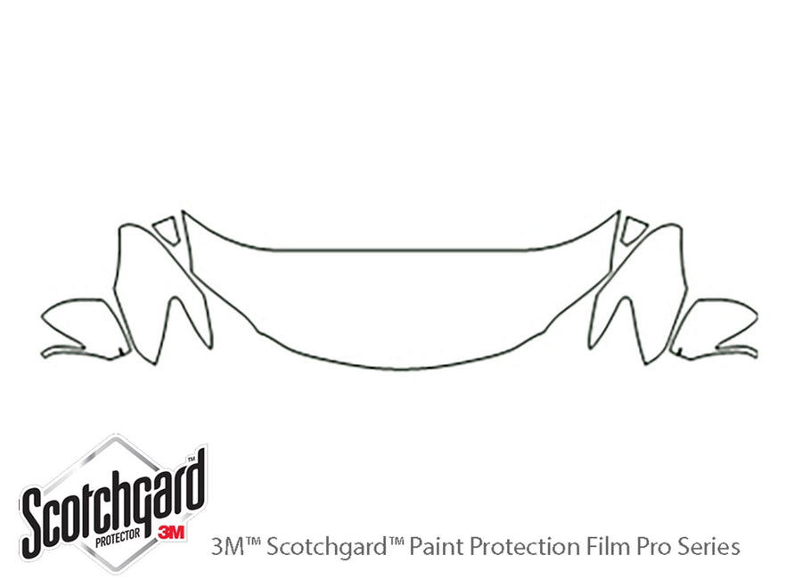 es 3M Clear Bra Hood Precut PPF Diagram