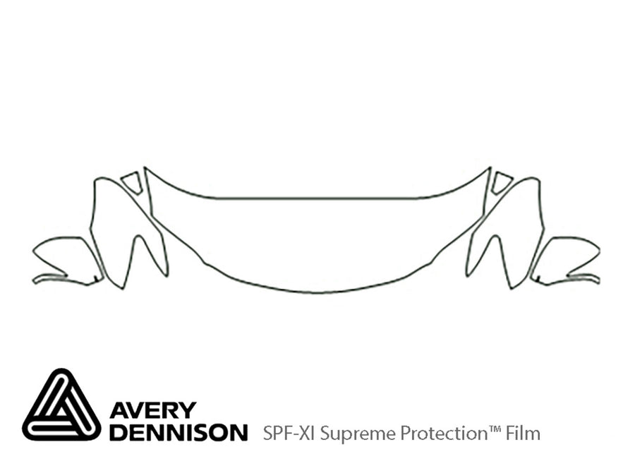 es Avery Dennison Clear Bra Hood Precut PPF Diagram
