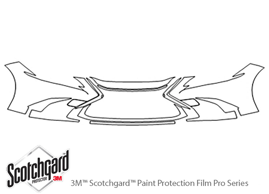 es 3M Clear Bra Bumper Precut PPF Diagram