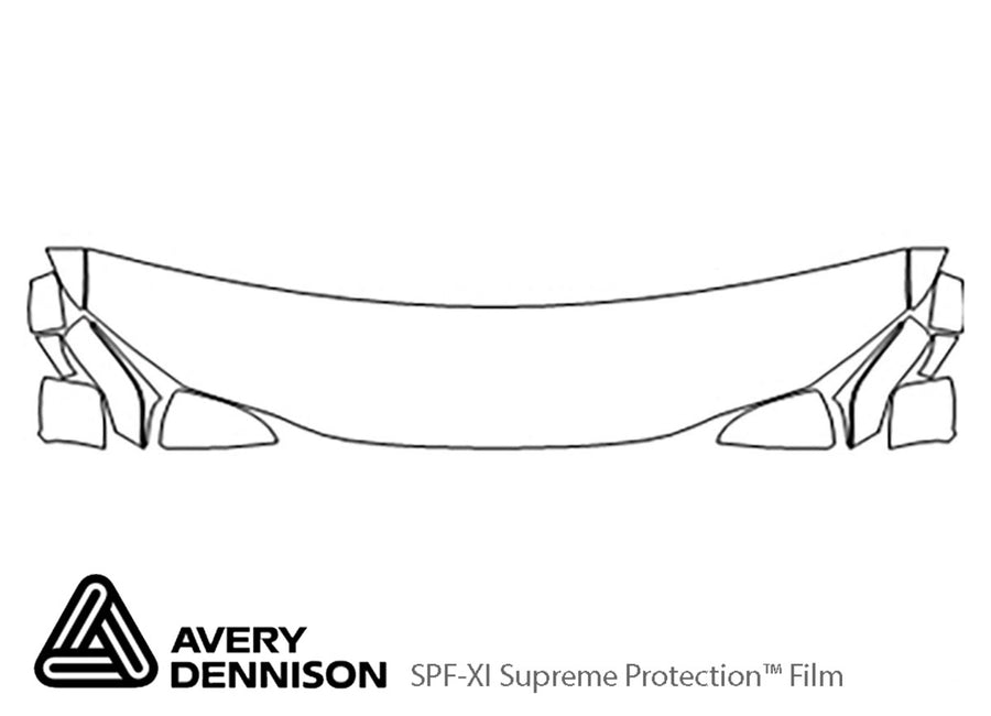 es Avery Dennison Clear Bra Hood Precut PPF Diagram