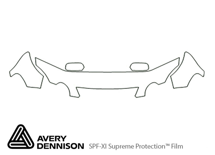 gs Avery Dennison Clear Bra Hood Precut PPF Diagram