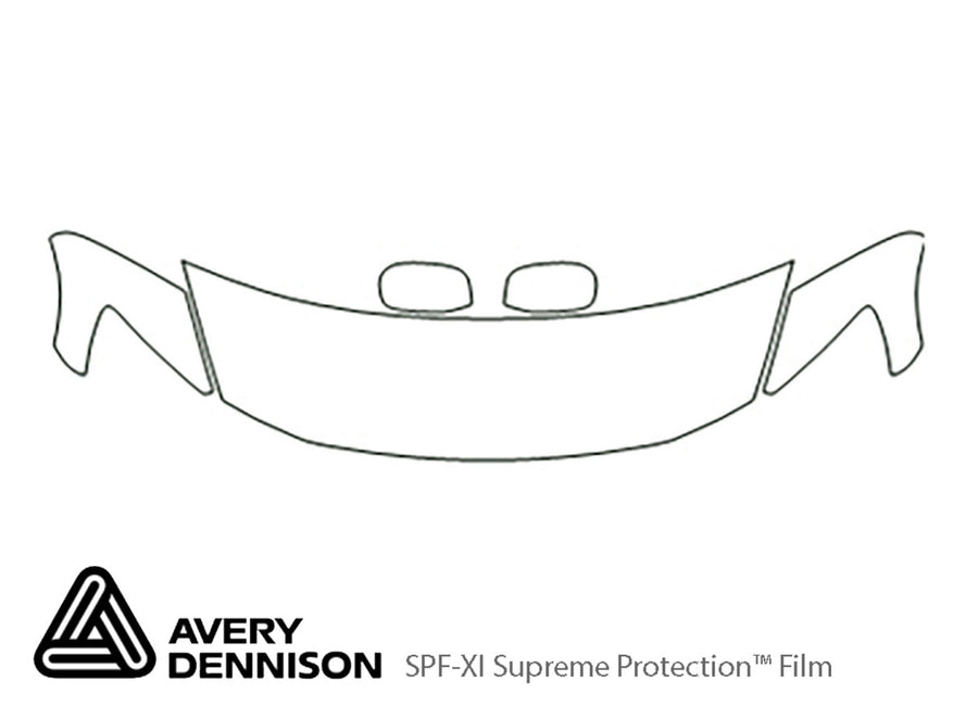 gs Avery Dennison Clear Bra Hood Precut PPF Diagram