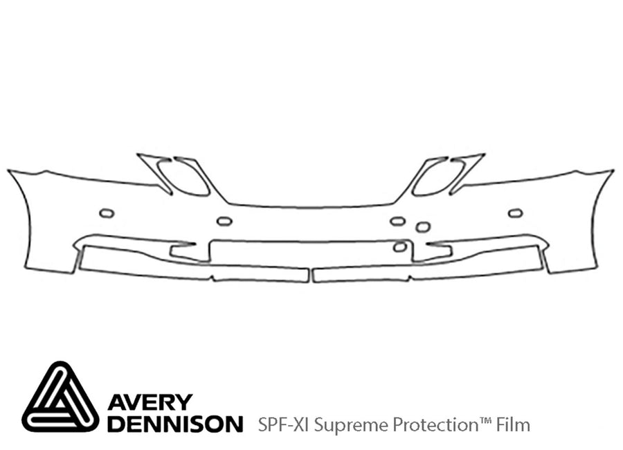 gs Avery Dennison Clear Bra Bumper Precut PPF Diagram