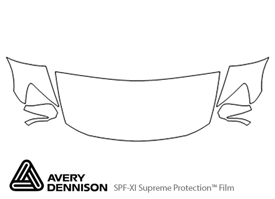 gs Avery Dennison Clear Bra Hood Precut PPF Diagram