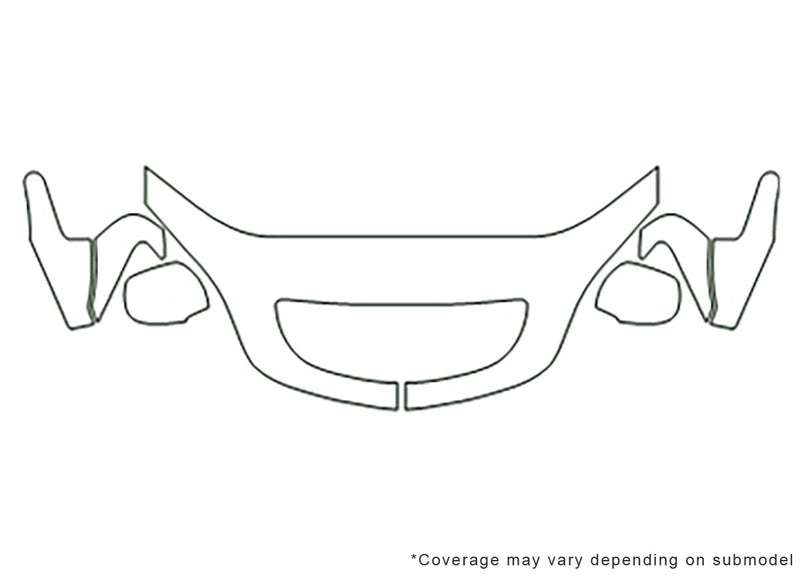 gx Avery Dennison Clear Bra Hood Precut PPF Diagram
