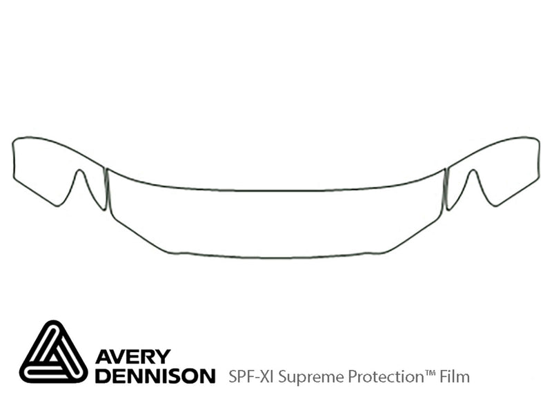 gx Avery Dennison Clear Bra Hood Precut PPF Diagram
