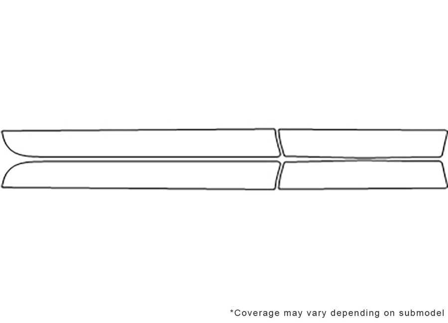 gx 3M Clear Bra Door Cup Precut PPF Diagram