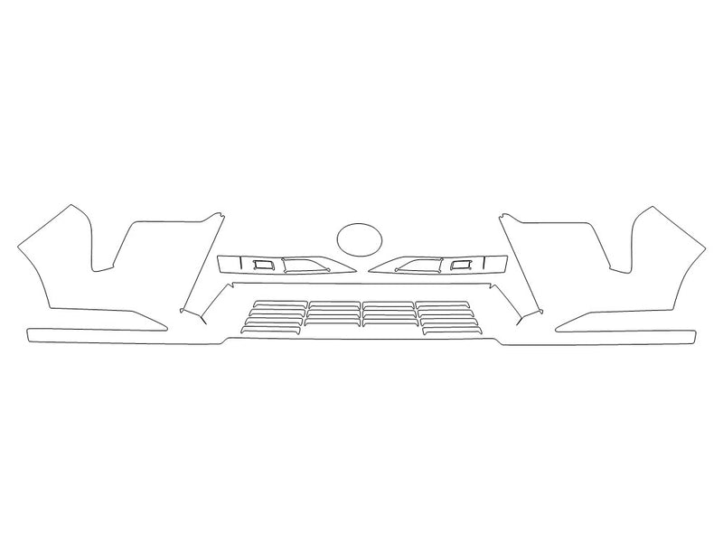 gx 3M Clear Bra Bumper Precut PPF Diagram