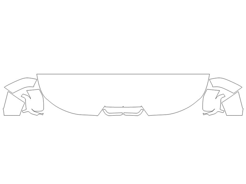 gx Avery Dennison Clear Bra Hood Precut PPF Diagram